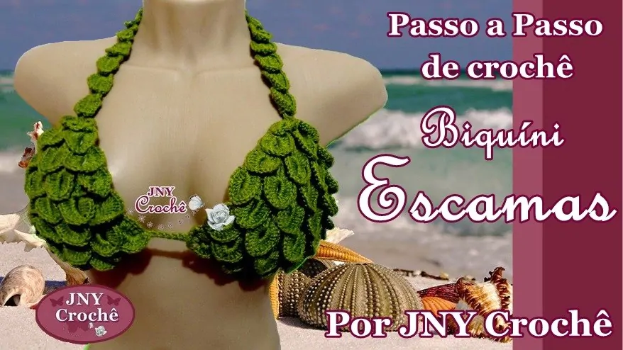 Biquíni Escamas de crochê | passo a passo