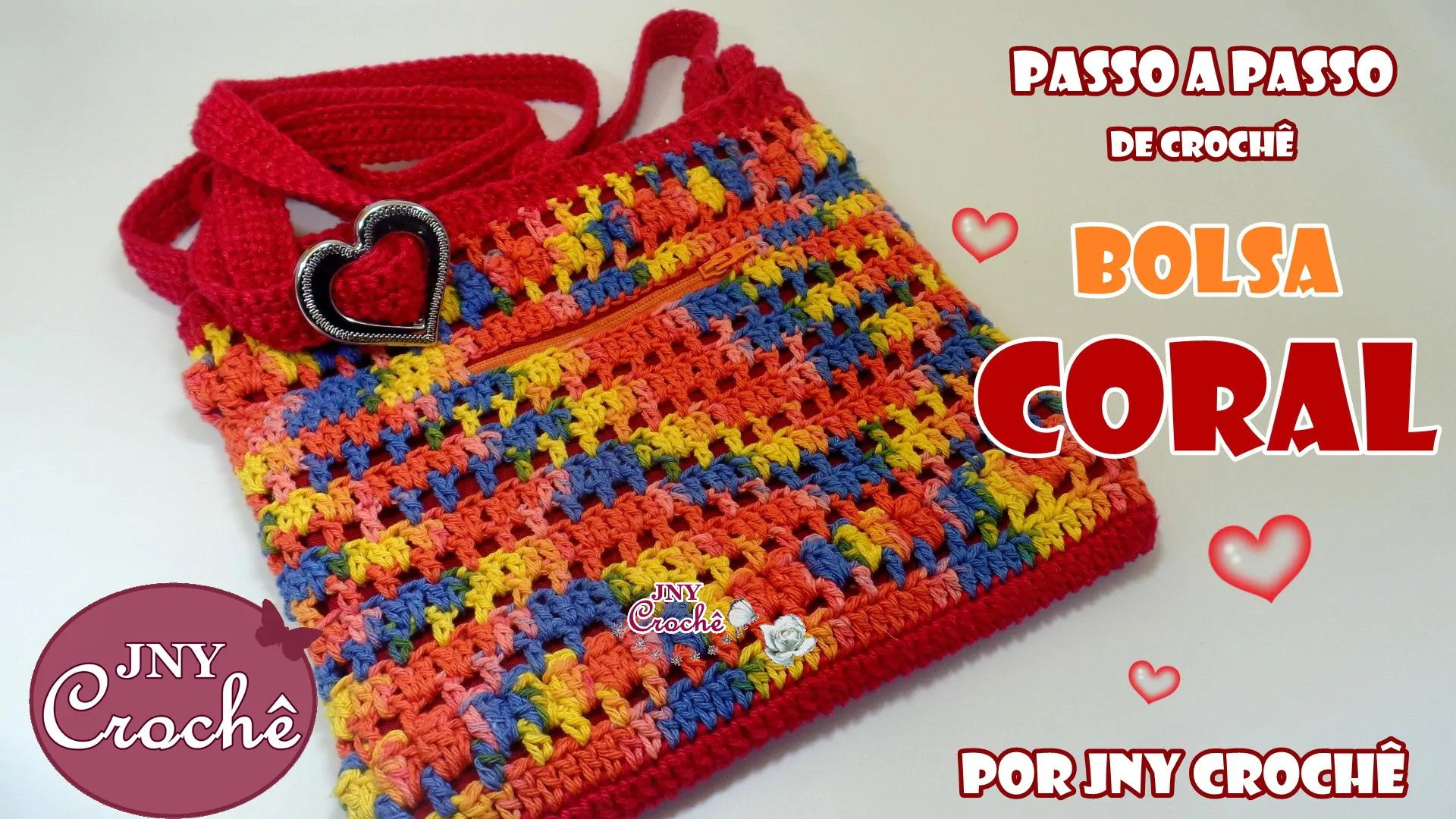 Bolsa de crochê | Coral | passo a passo