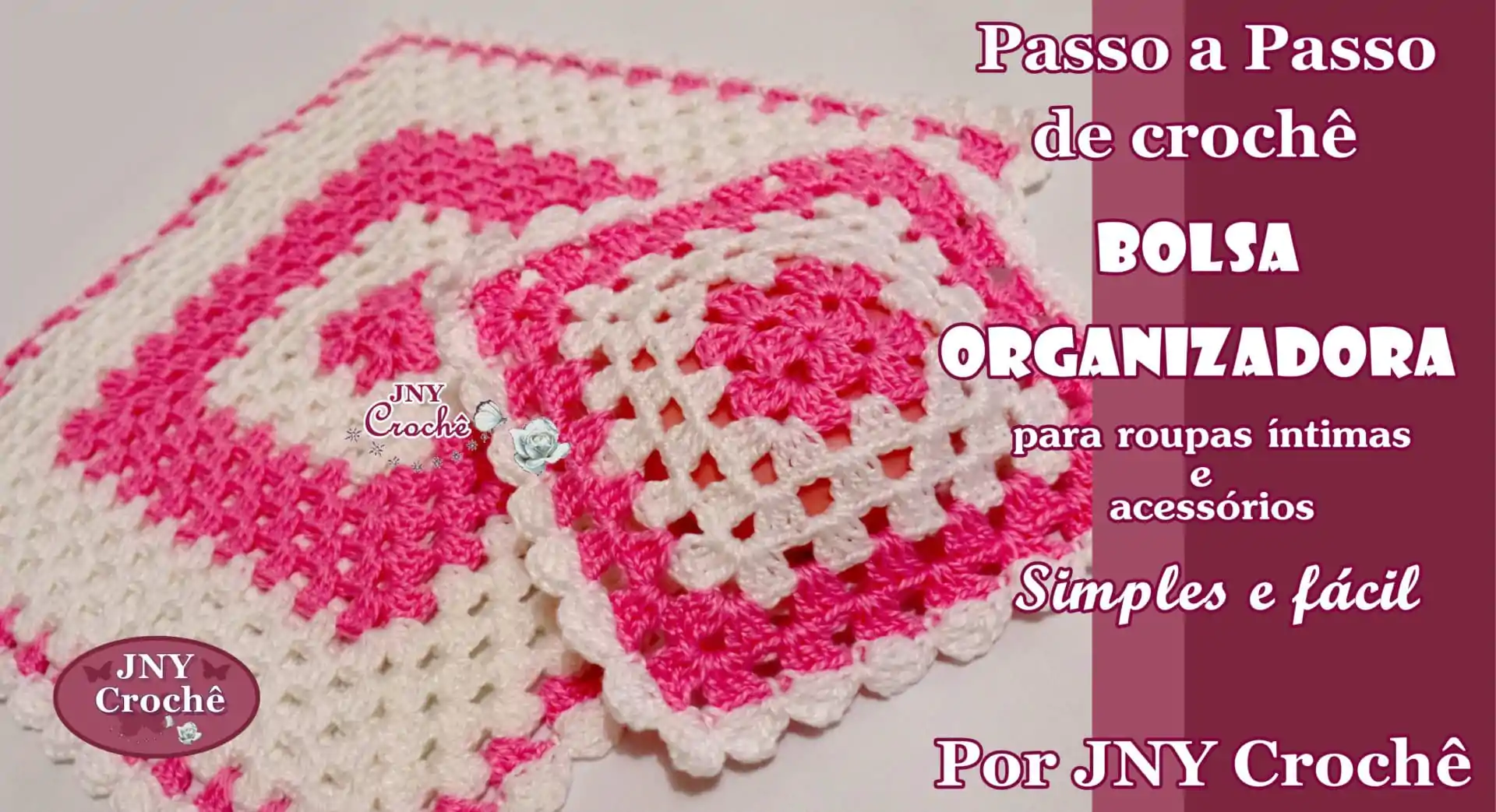 Bolsa organizadora de crochê