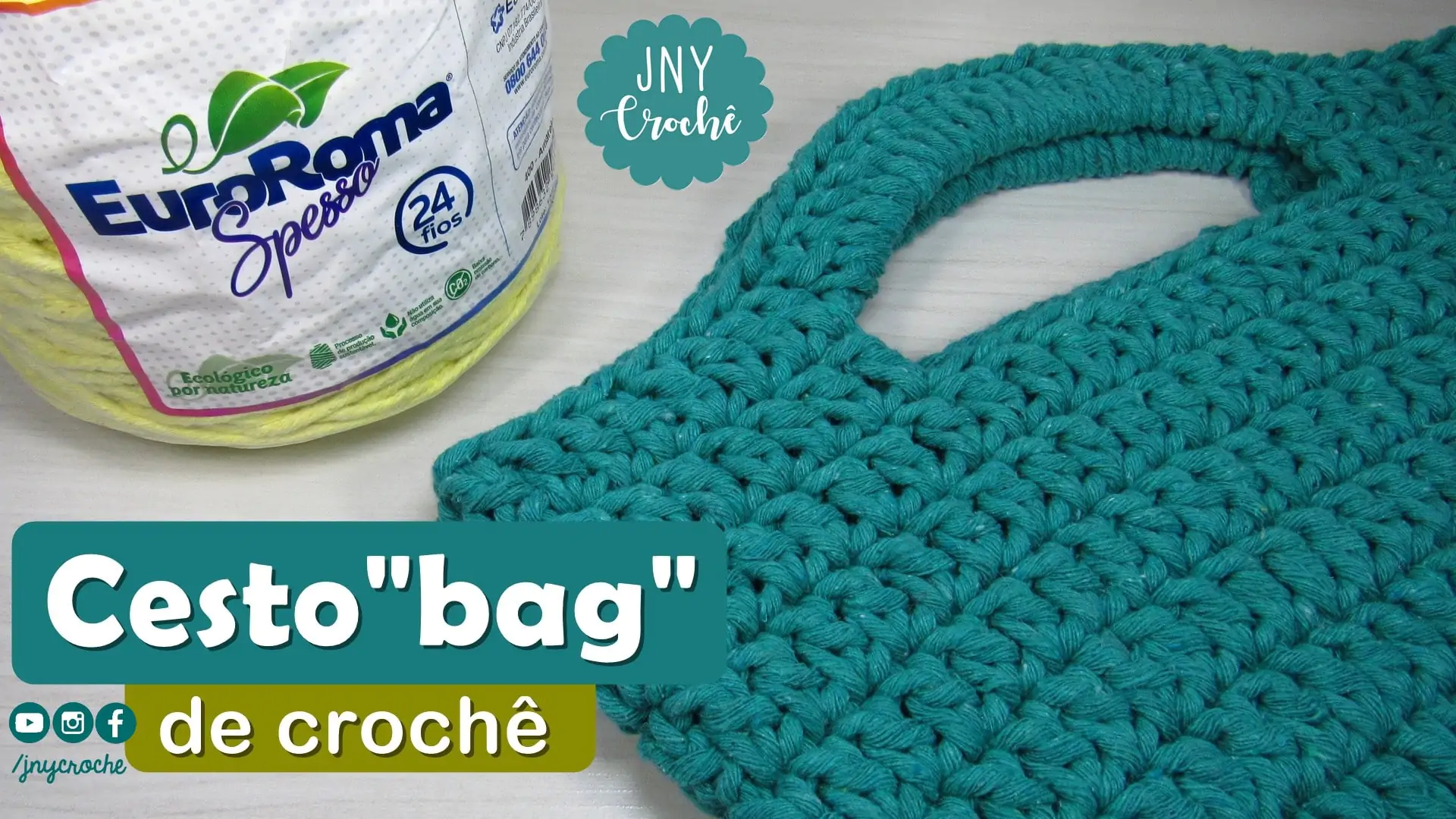 Cesto”bag” de crochê | passo a passo