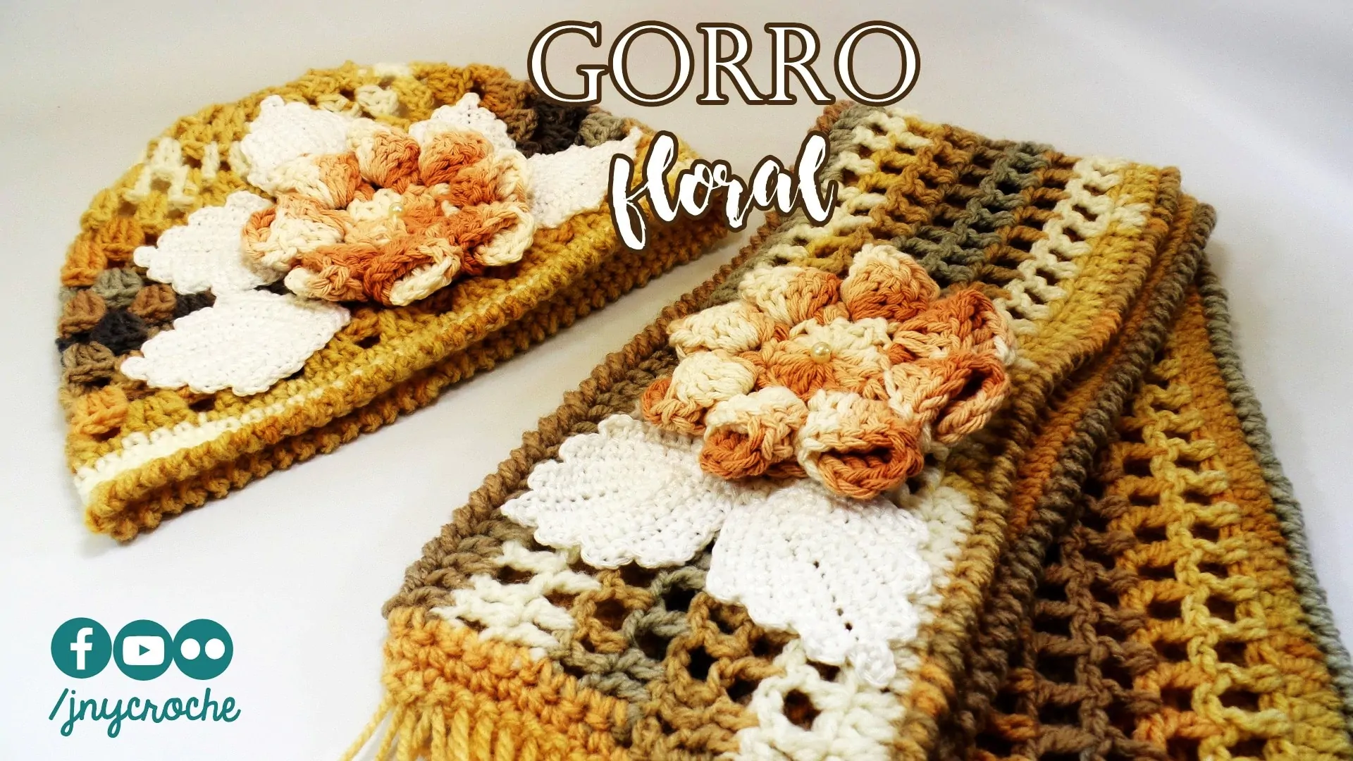 Gorro de crochê Floral | CLUB