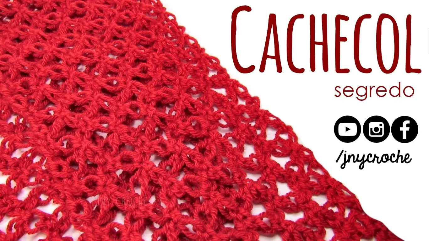 Cachecol de crochê | ponto segredo