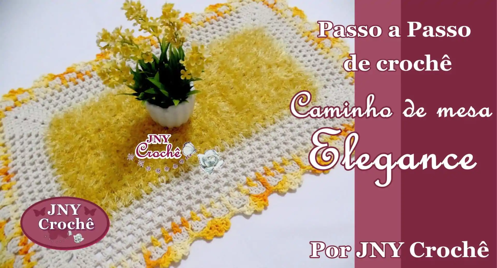 Caminho de mesa de crochê | passo a passo