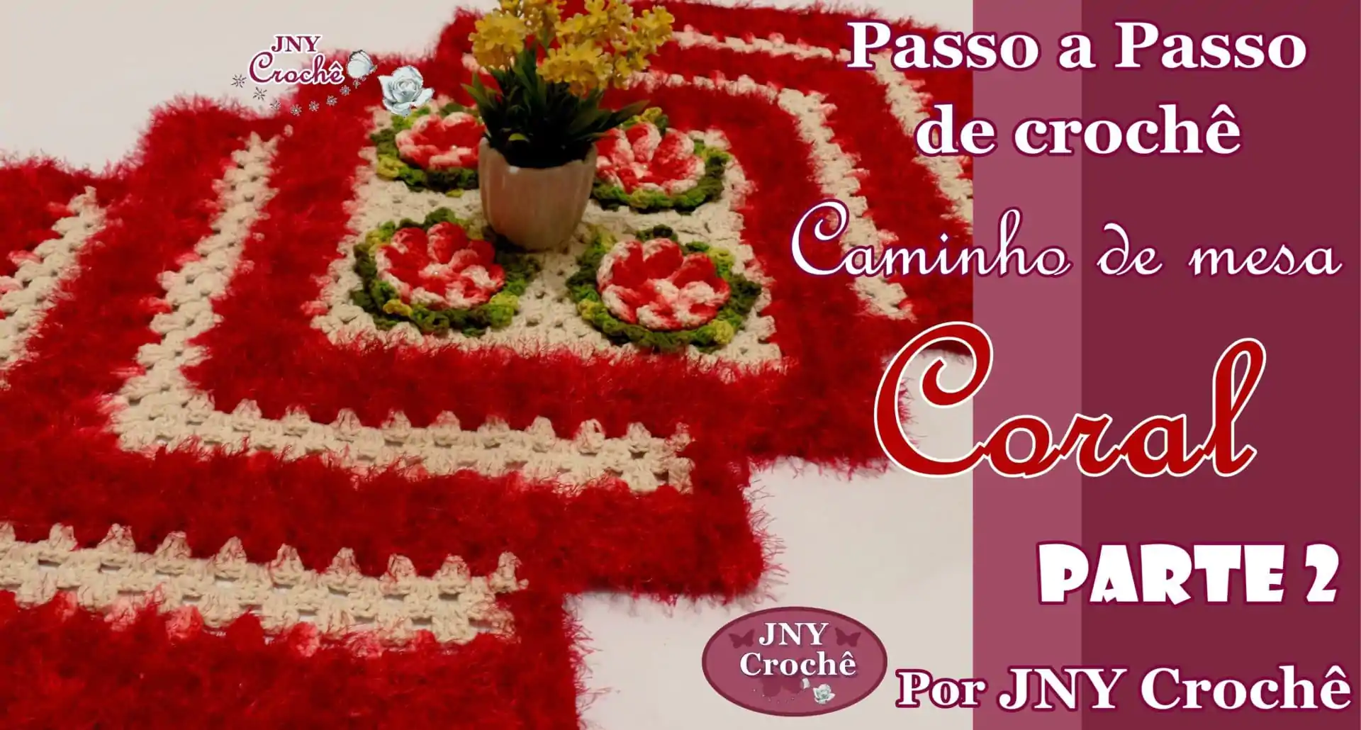 Caminho de mesa de crochê