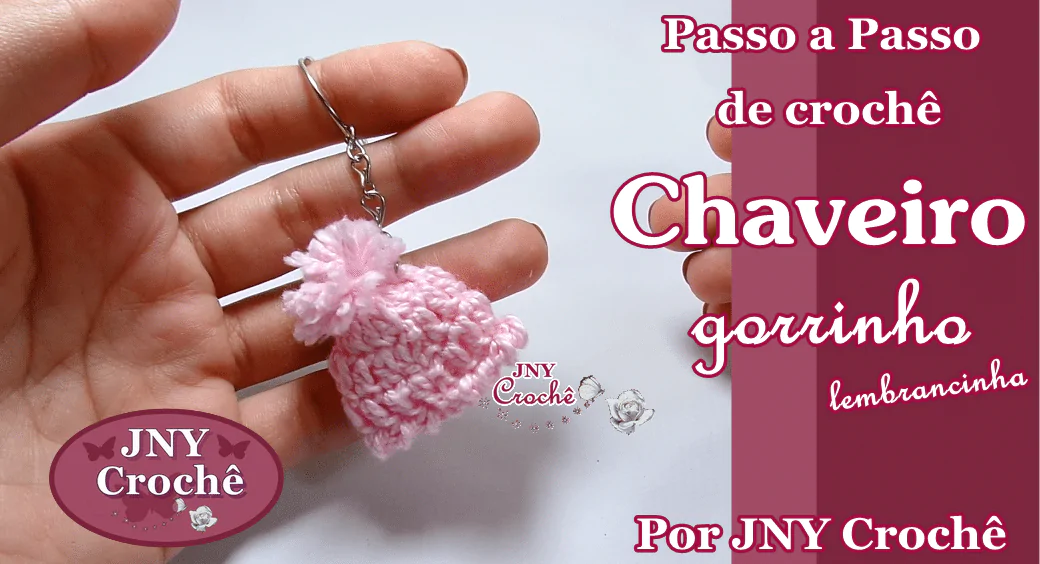 Chaveiro Gorrinho mini de crochê