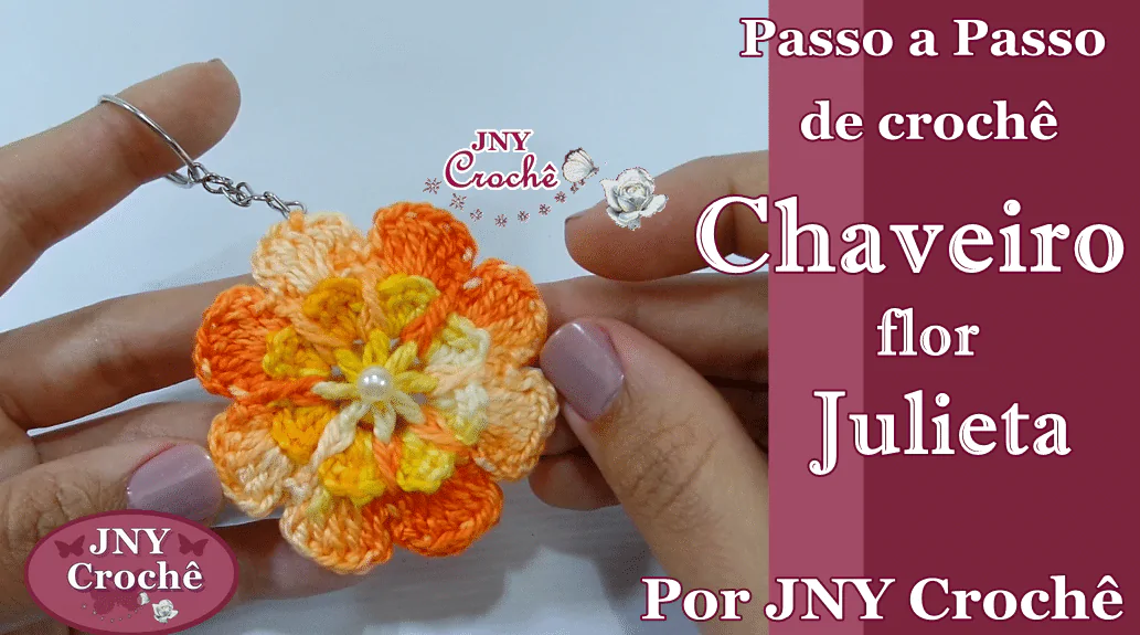 Chaveiro Flor Julieta | passo a passo