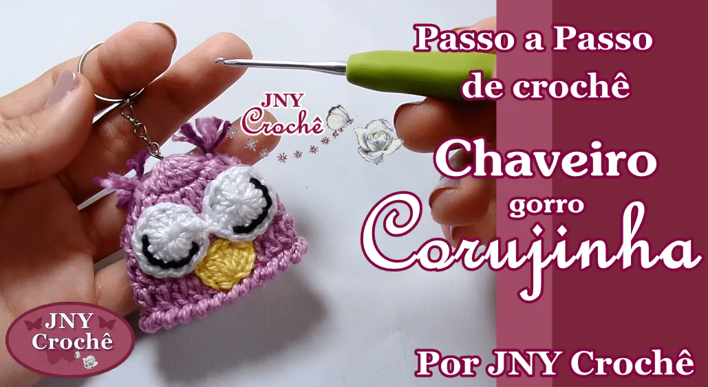 Chaveiro Gorro Corujinha de crochê