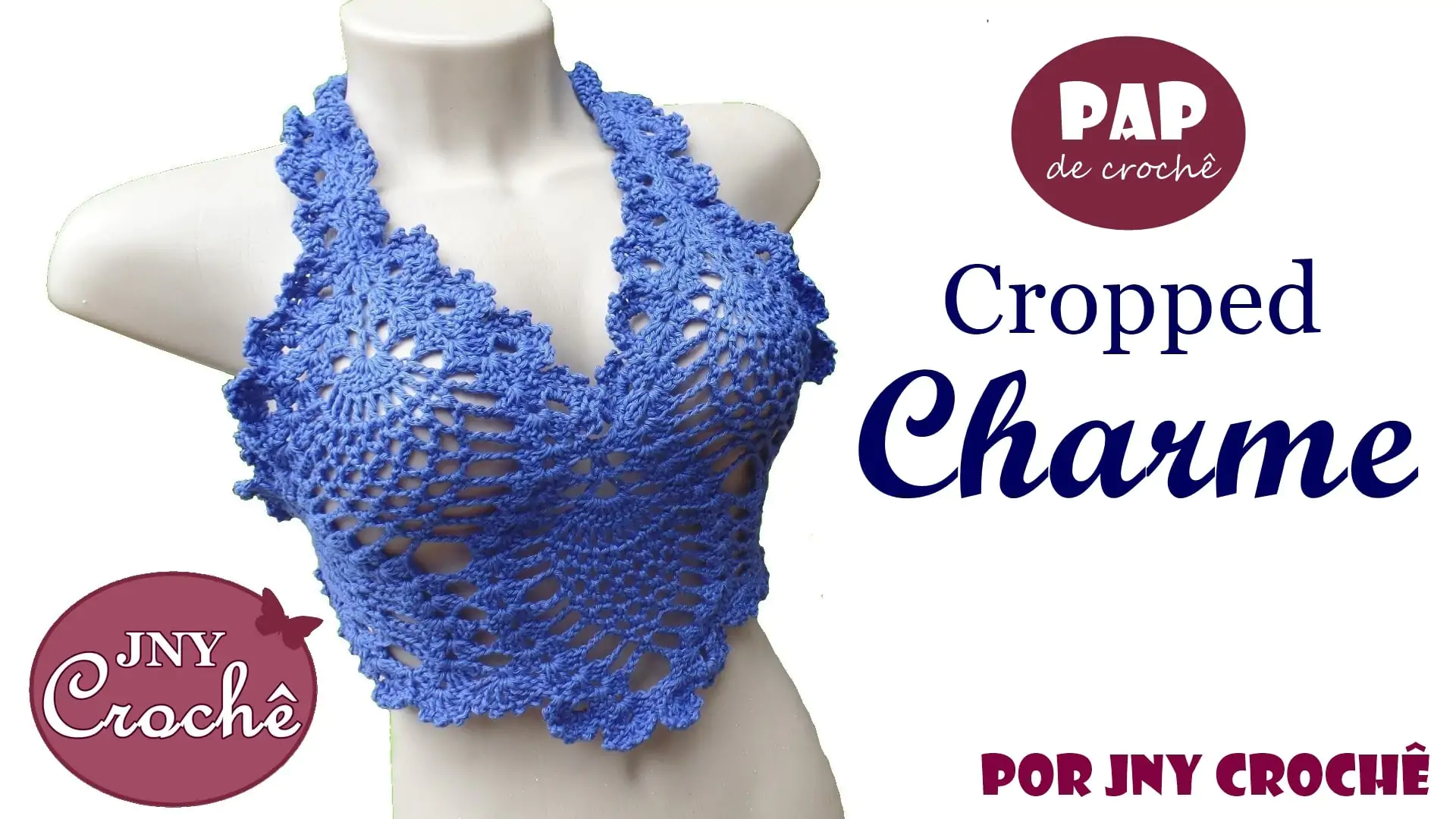 Cropped de crochê | ponto abacaxi