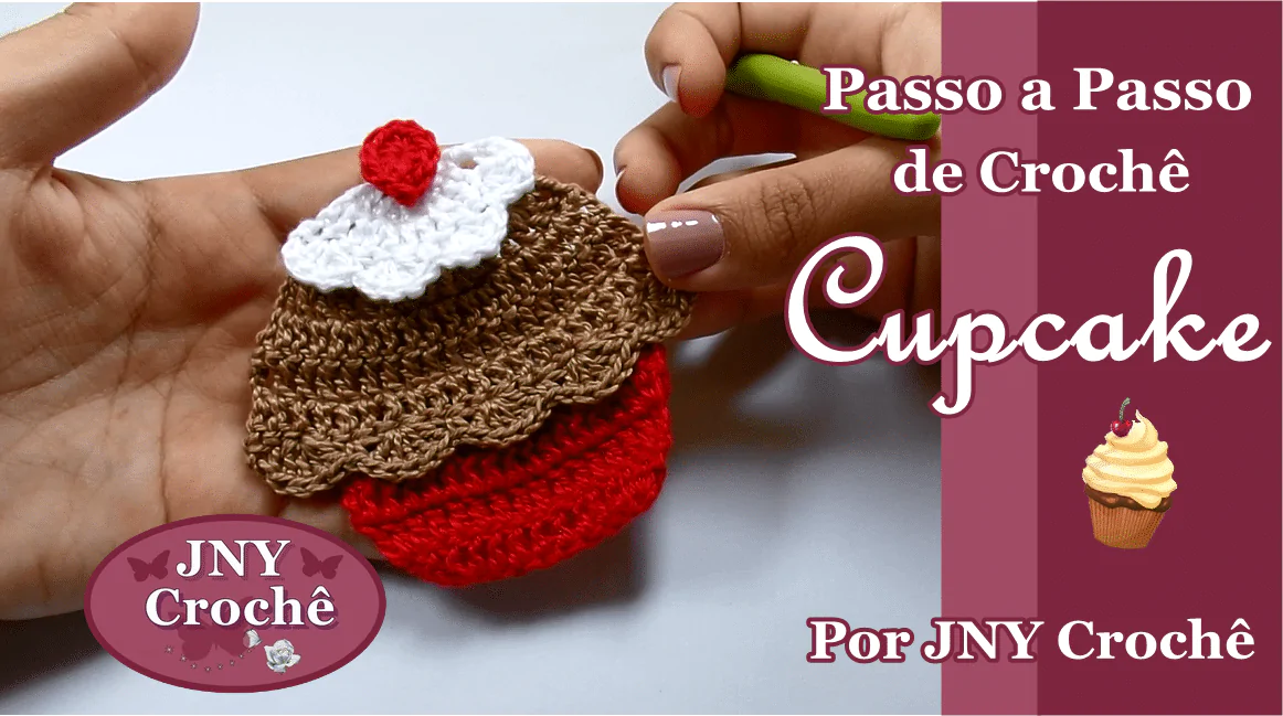 Cupcake de crochê | passo a passo