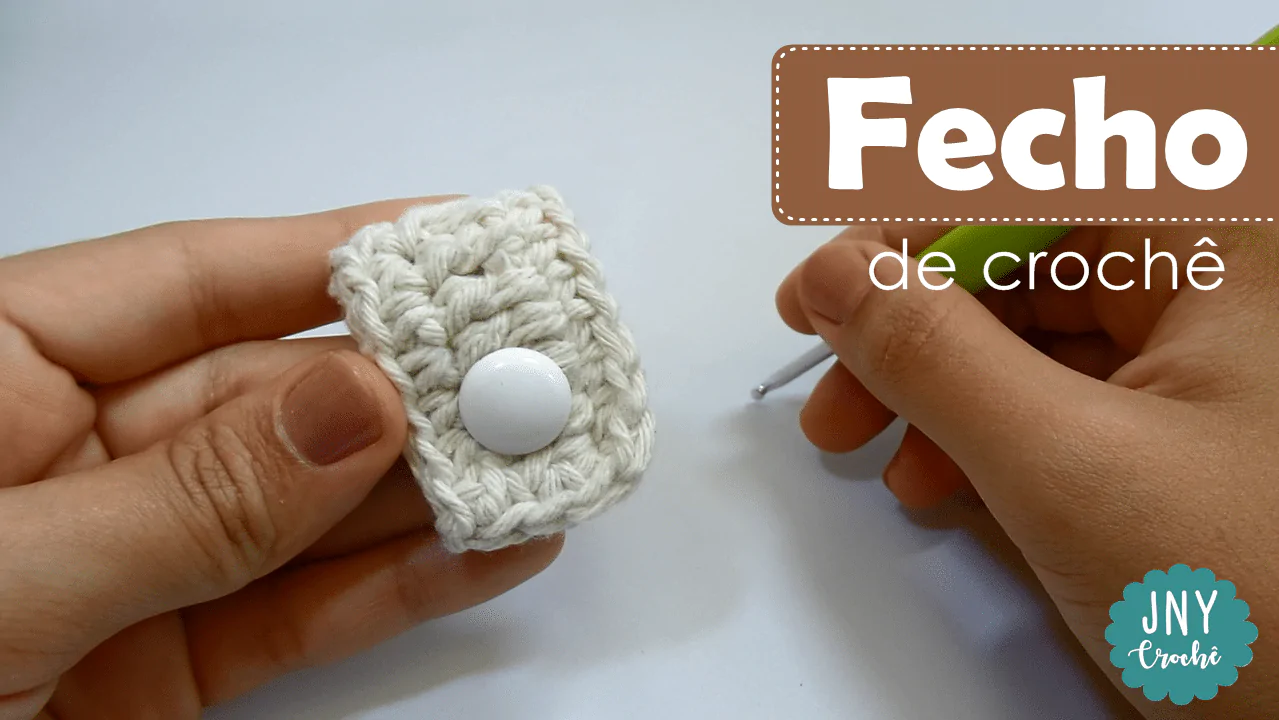 Fecho de crochê para almofada
