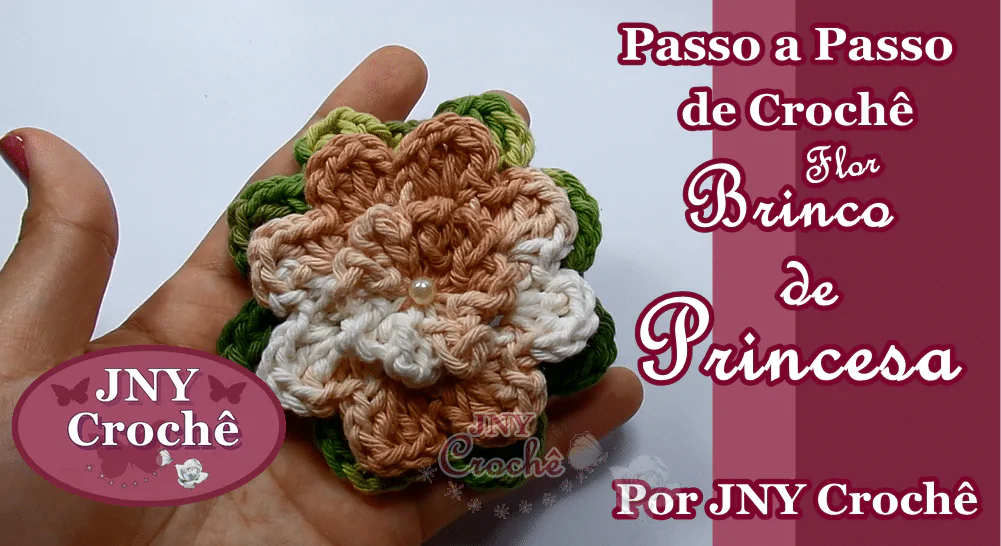 Flor Brinco de Princesa de crochê