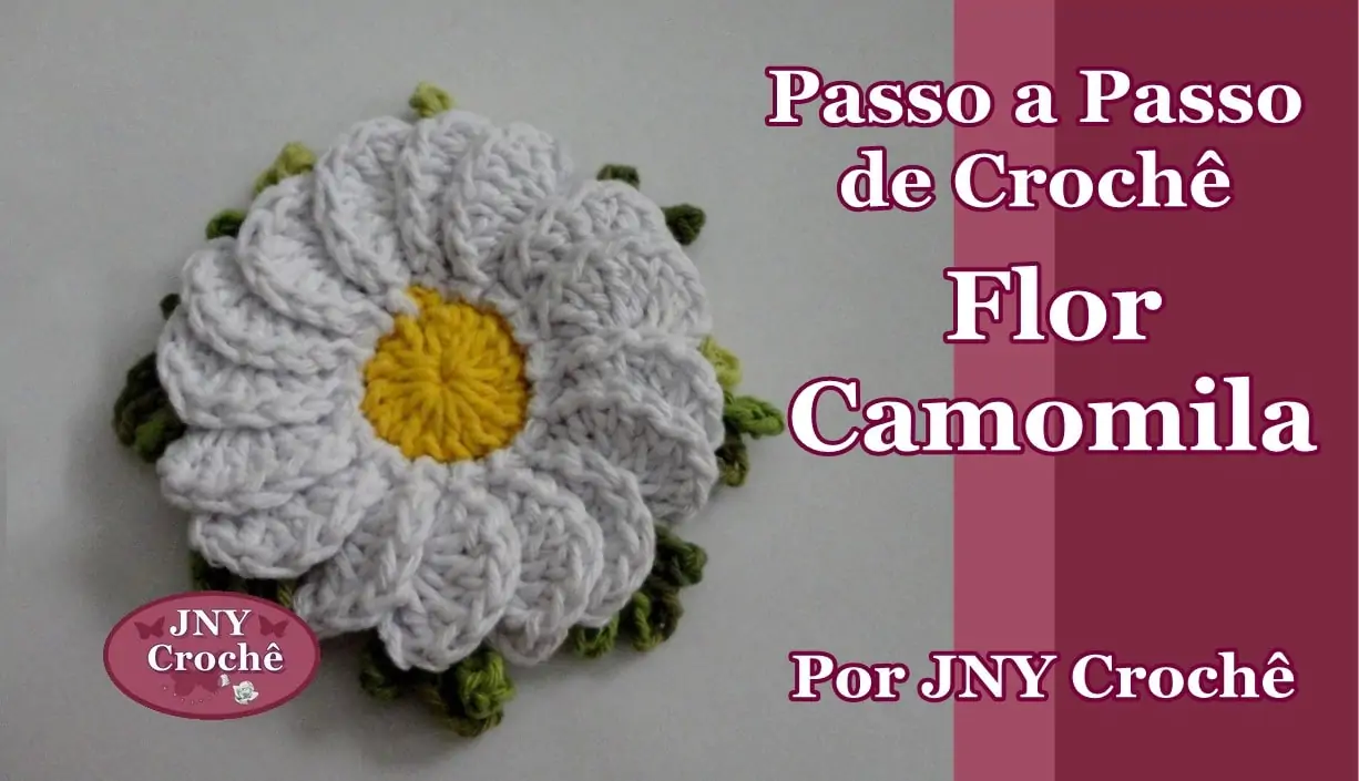 Flor de crochê Camomila | passo a passo