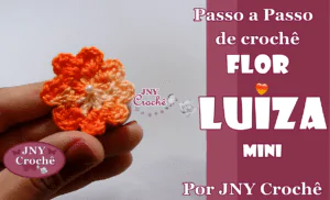 FLOR DE CROCHÊ SIMPLES PARA APLIQUE LUIZA MINI