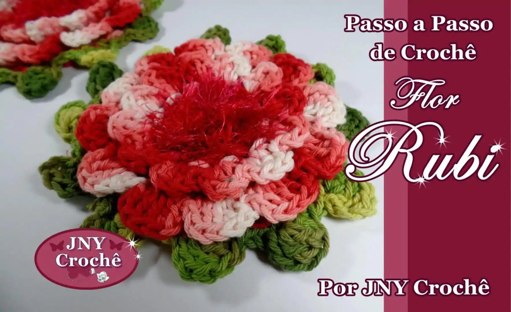 Flor de crochê Rubi