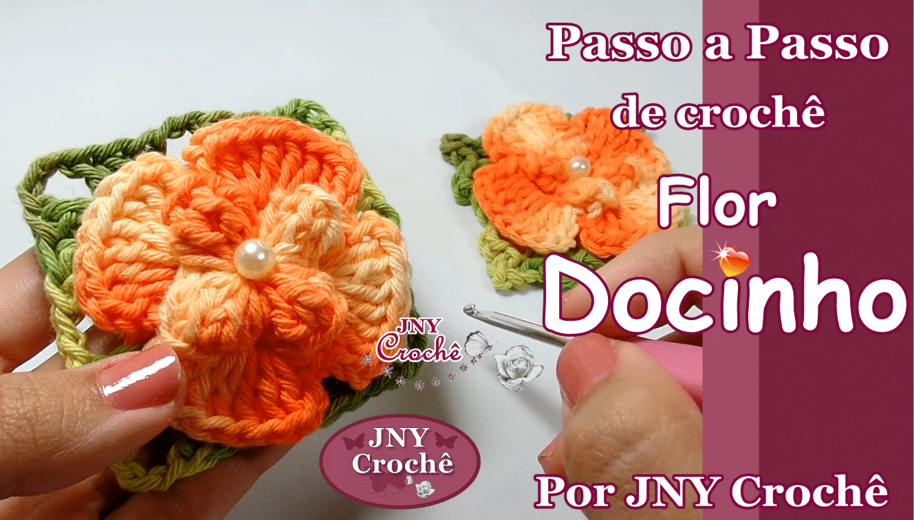 Flor de crochê | Docinho | passo a passo
