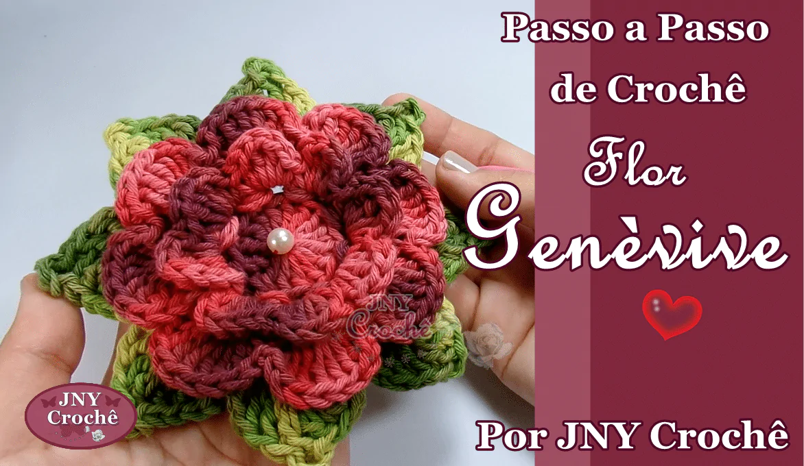 Flor Genèvive de crochê | passo a passo