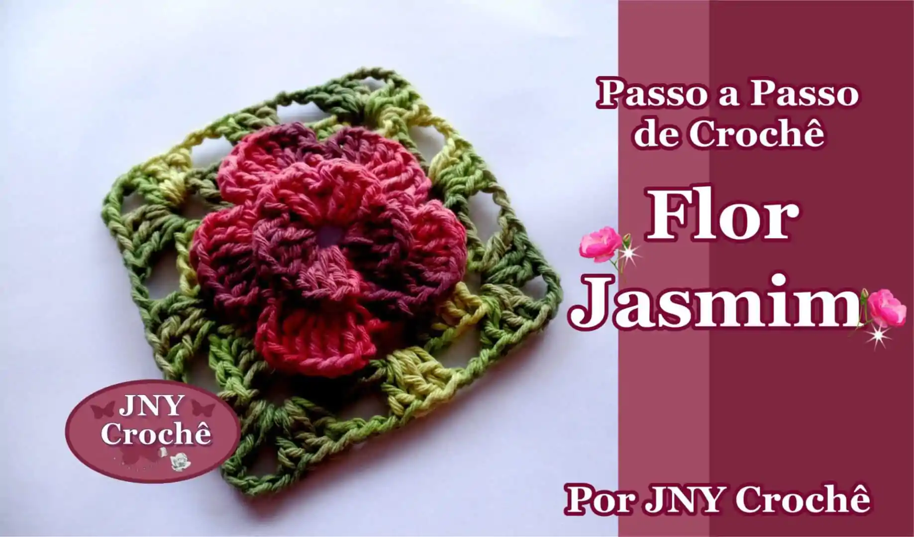 Flor de crochê Jasmim