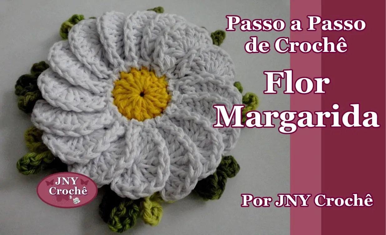 Flor de crochê Margarida