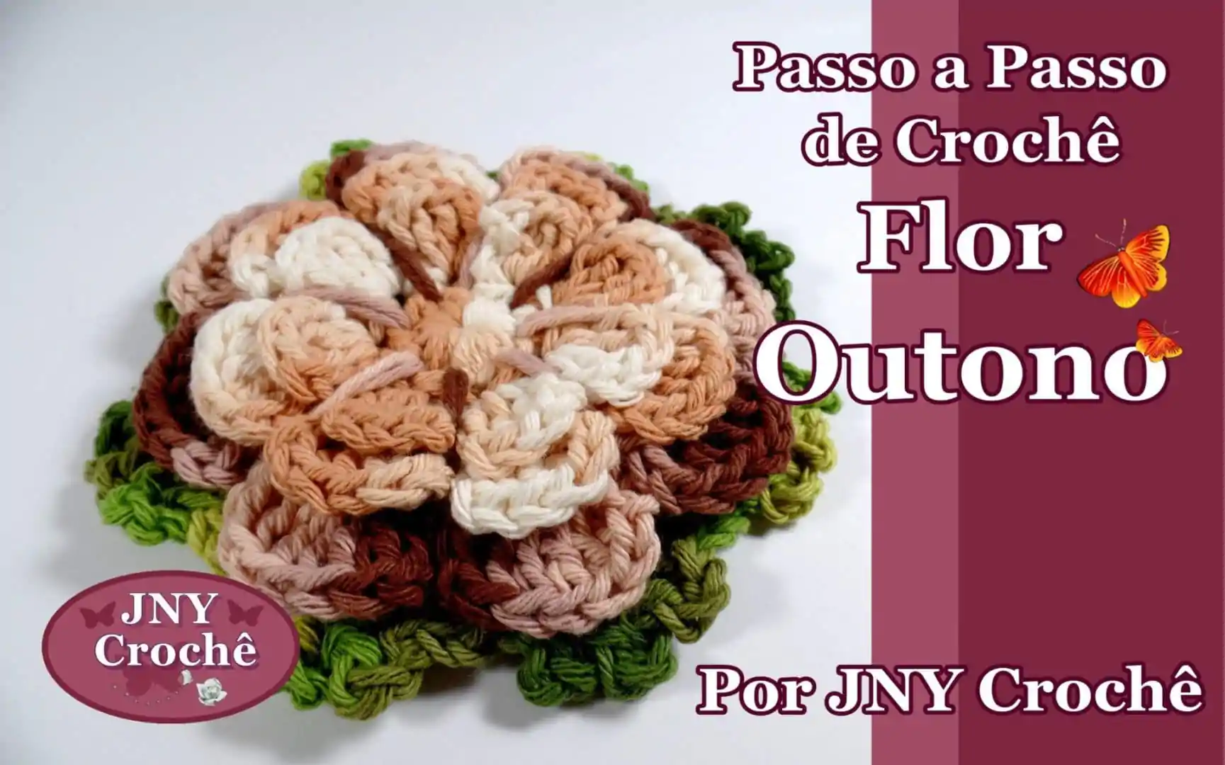 Flor de crochê Outono