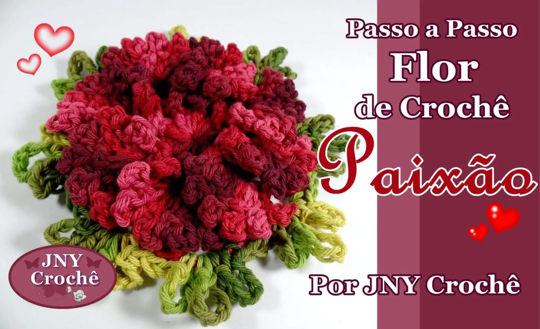 Flor de crochê Paixão