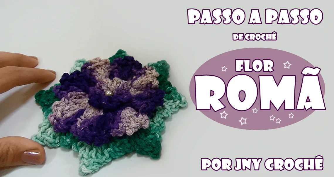 Flor de crochê | Romã | passo a passo