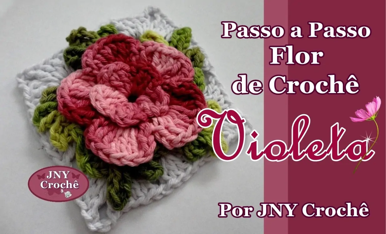 Flor de crochê Violeta