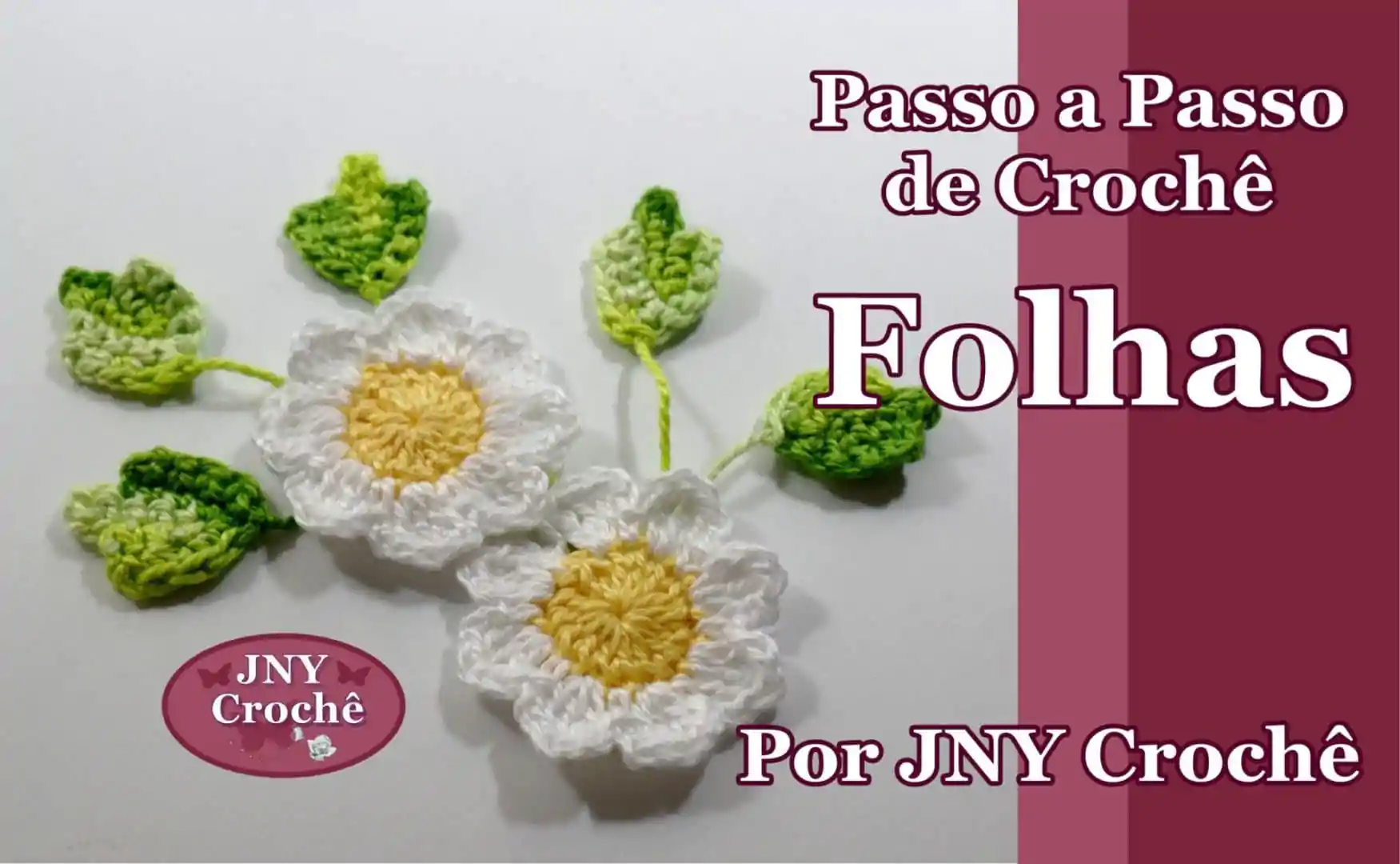 Folhas de crochê para aplicação