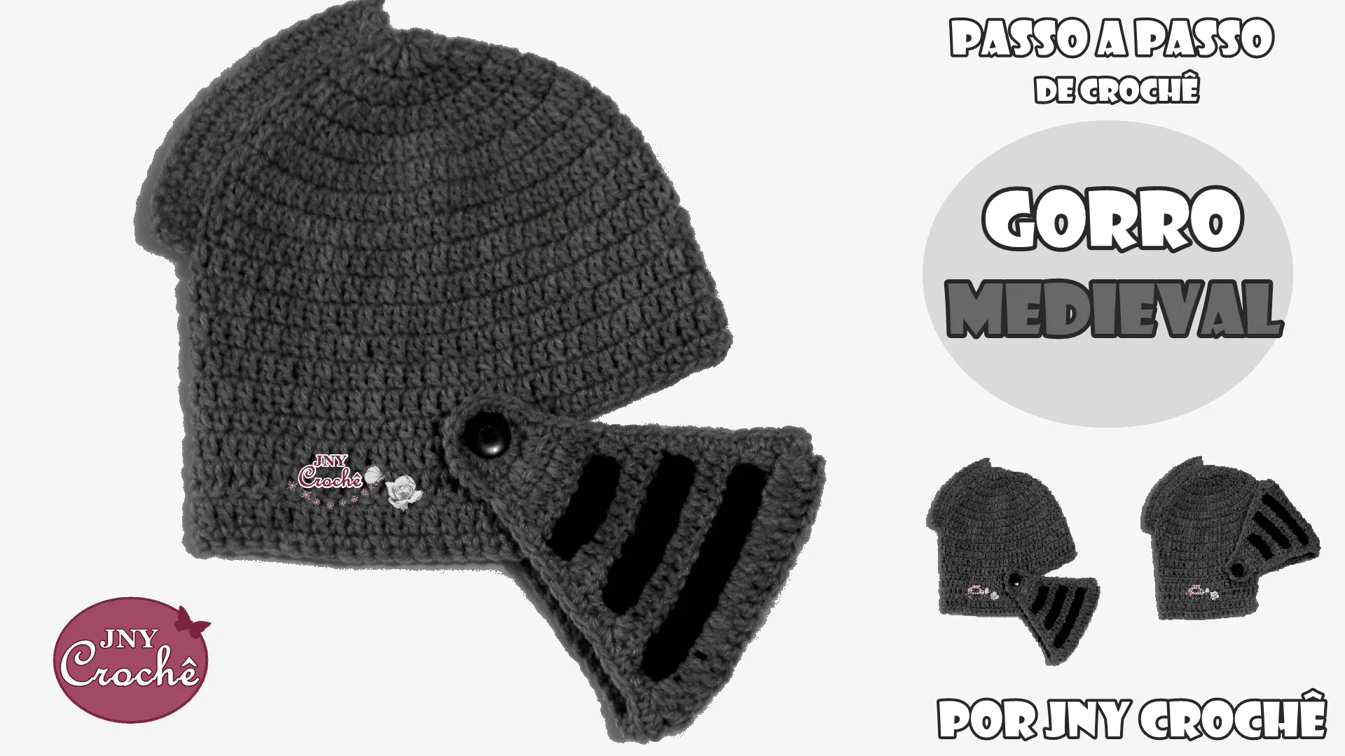 Gorro de crochê | Medieval | passo a passo