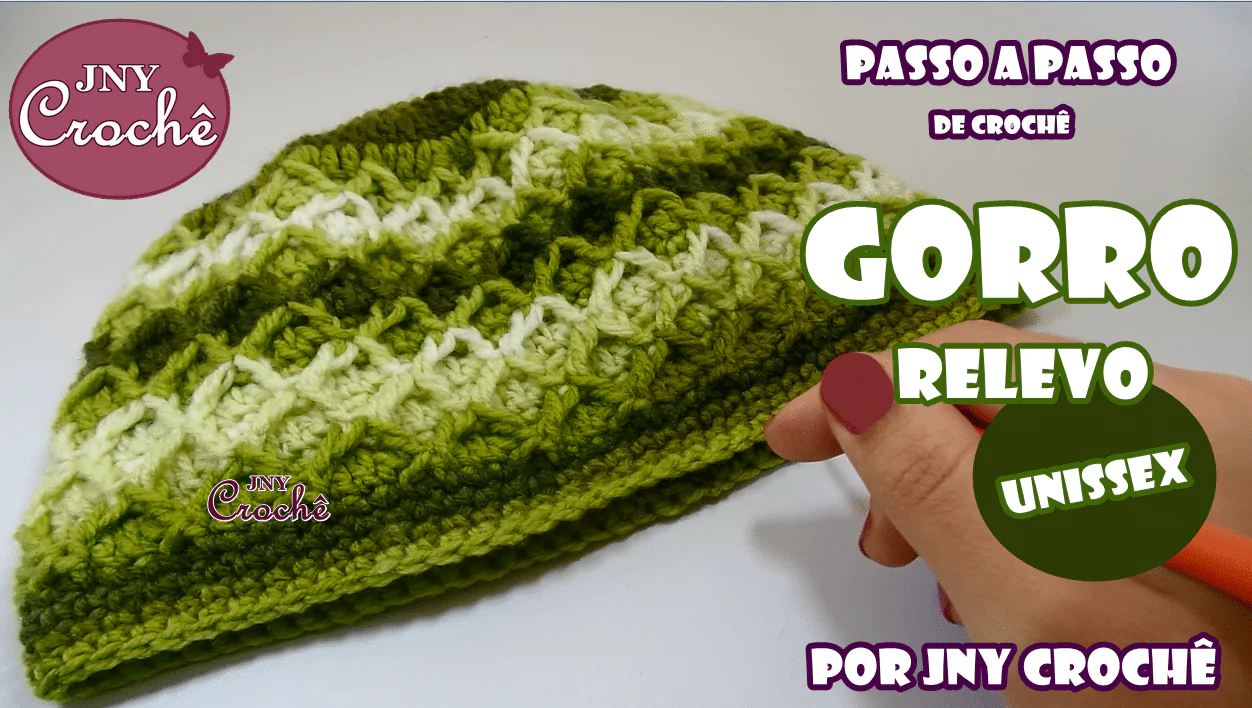 Gorro de crochê Unissex | Relevo