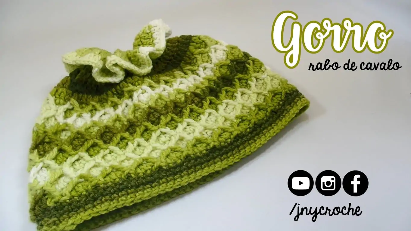 Gorro de crochê para rabo de cavalo | CLUB