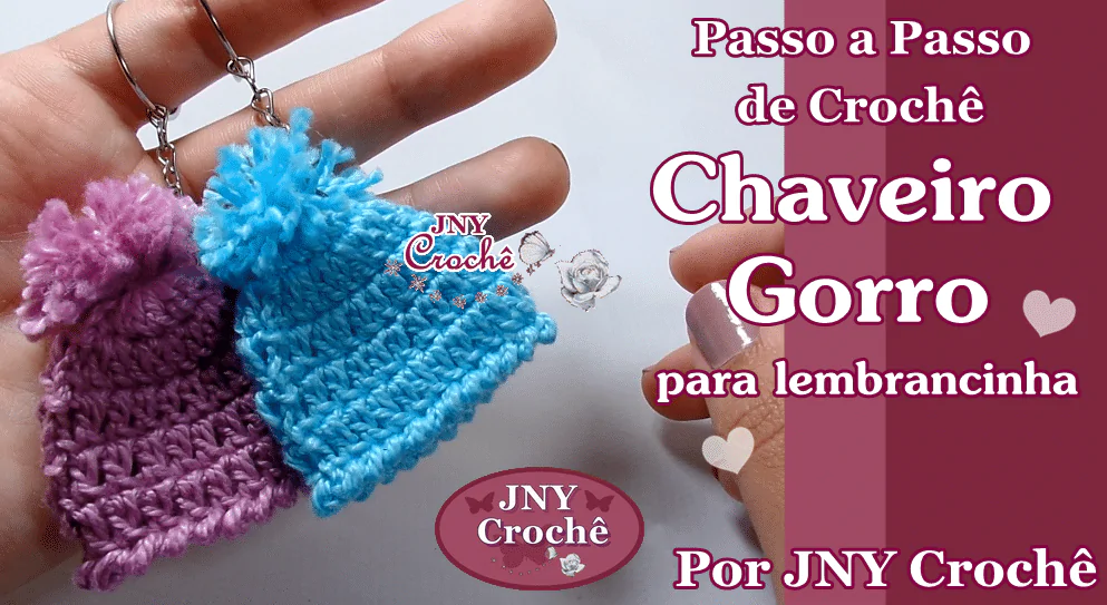 Lembrancinha Chaveiro Gorro de crochê