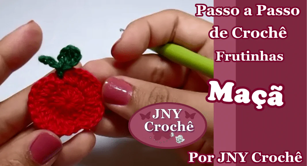 Maçã de crochê | passo a passo