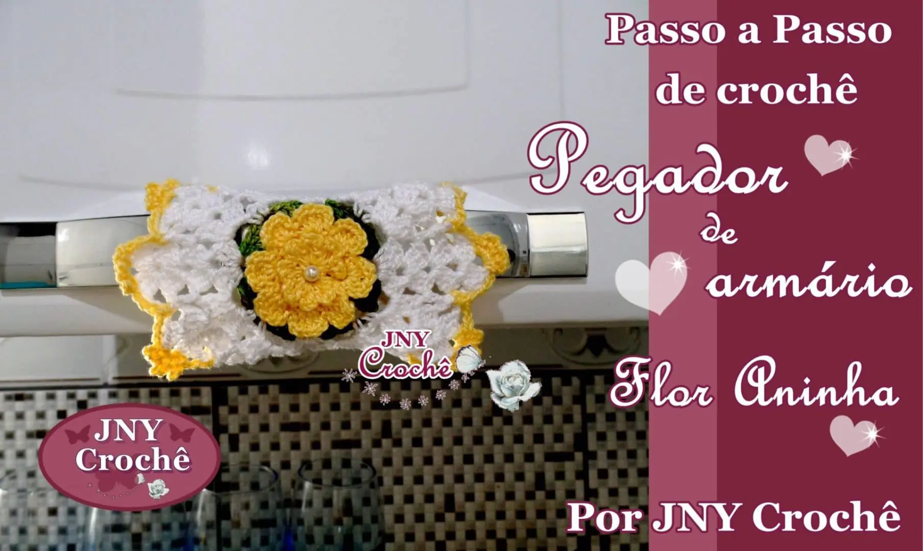Pegador de armário Flor Aninha
