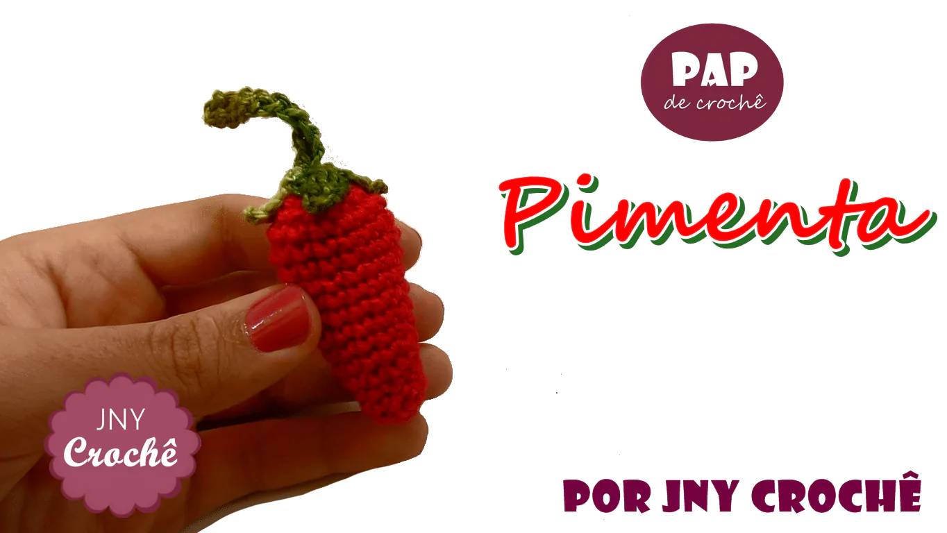 Chaveiro de crochê | Pimenta