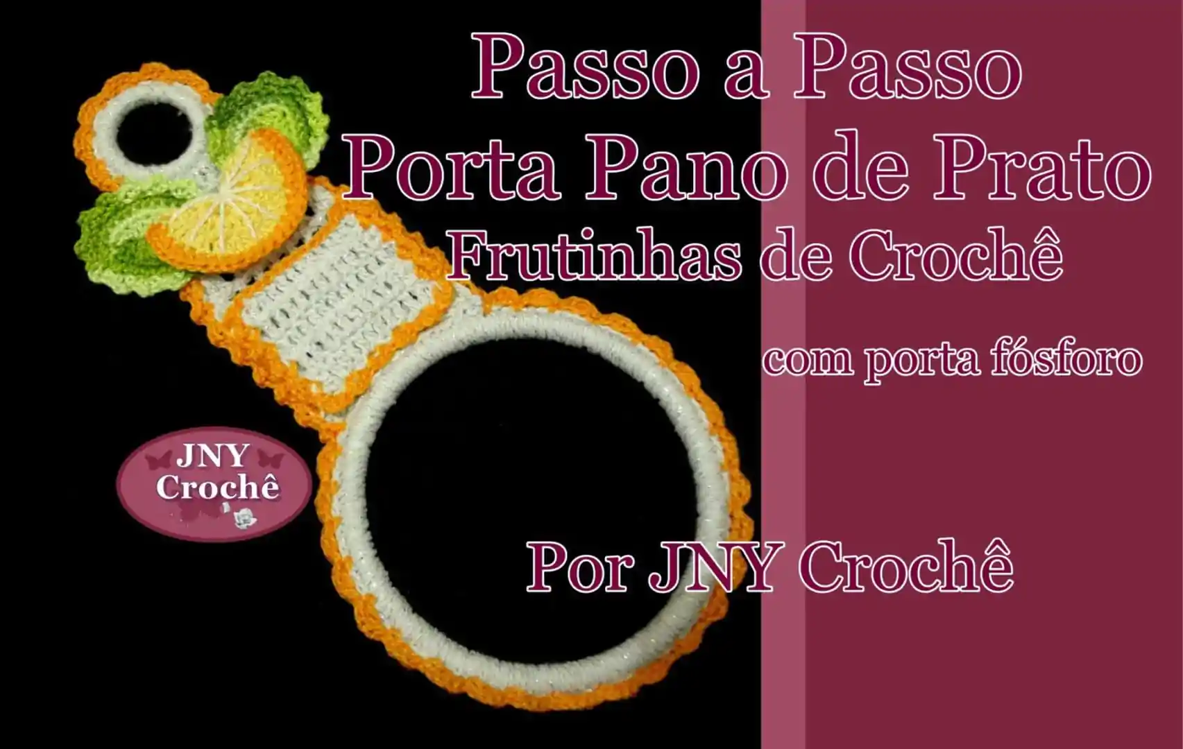 Porta pano de prato com porta fósforo de crochê