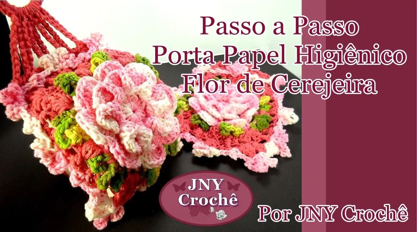 Porta papel higiênico de crochê