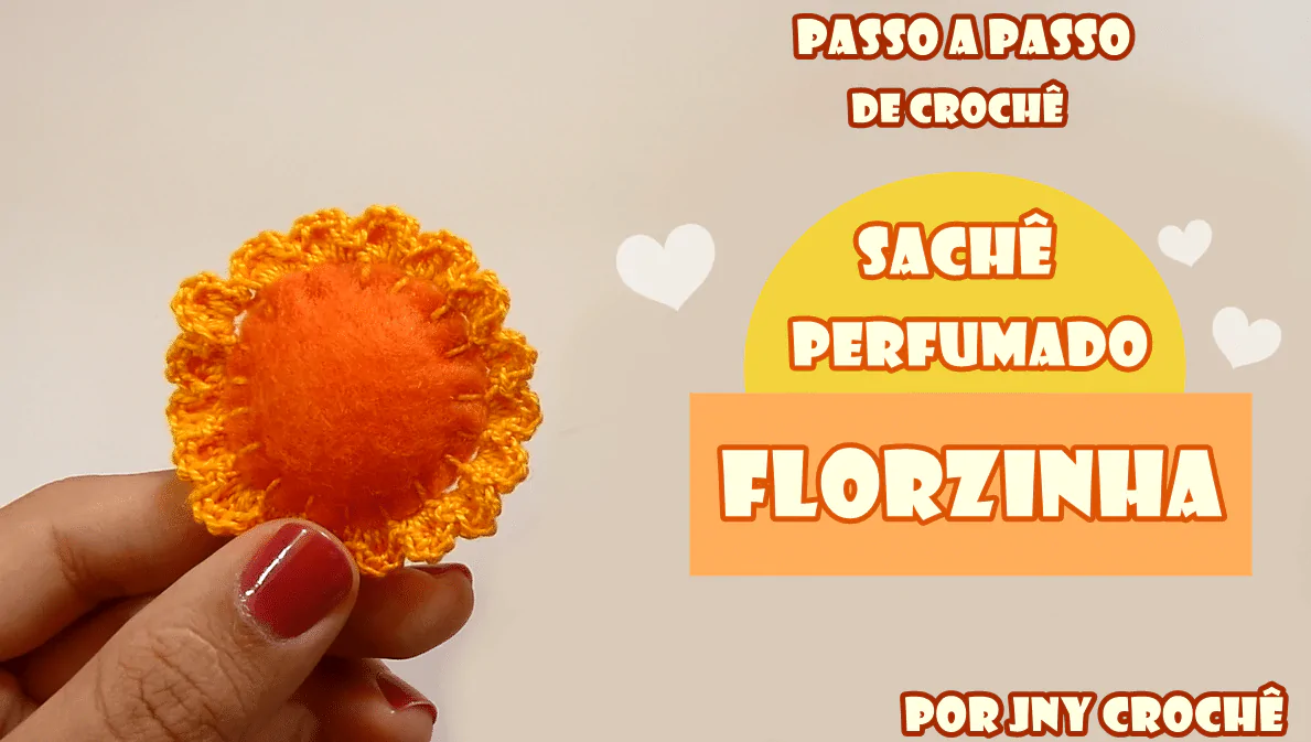 Sachê perfumado | florzinha de crochê