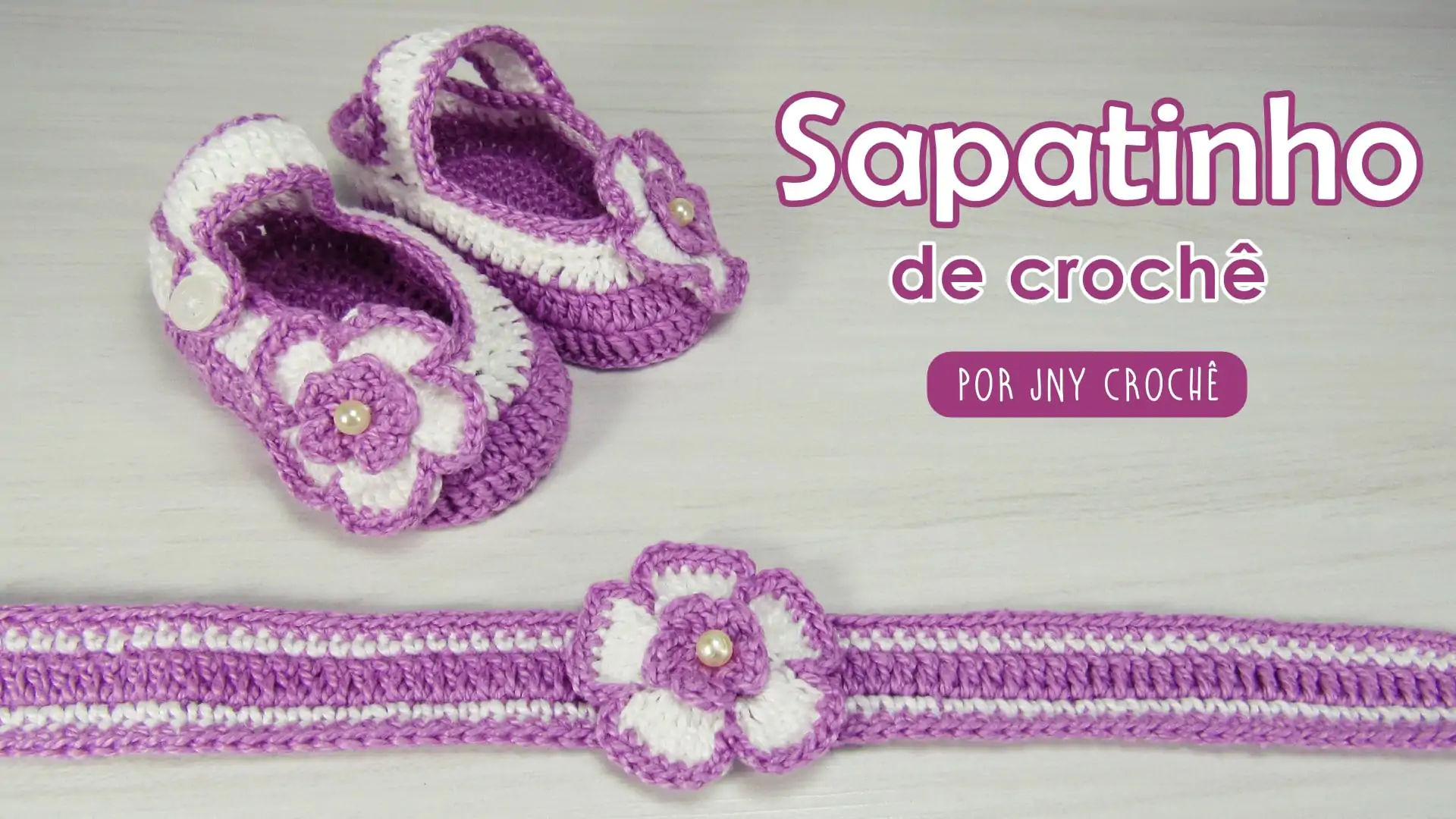 Sapatinho de bebê de crochê | Lilás | CLUB