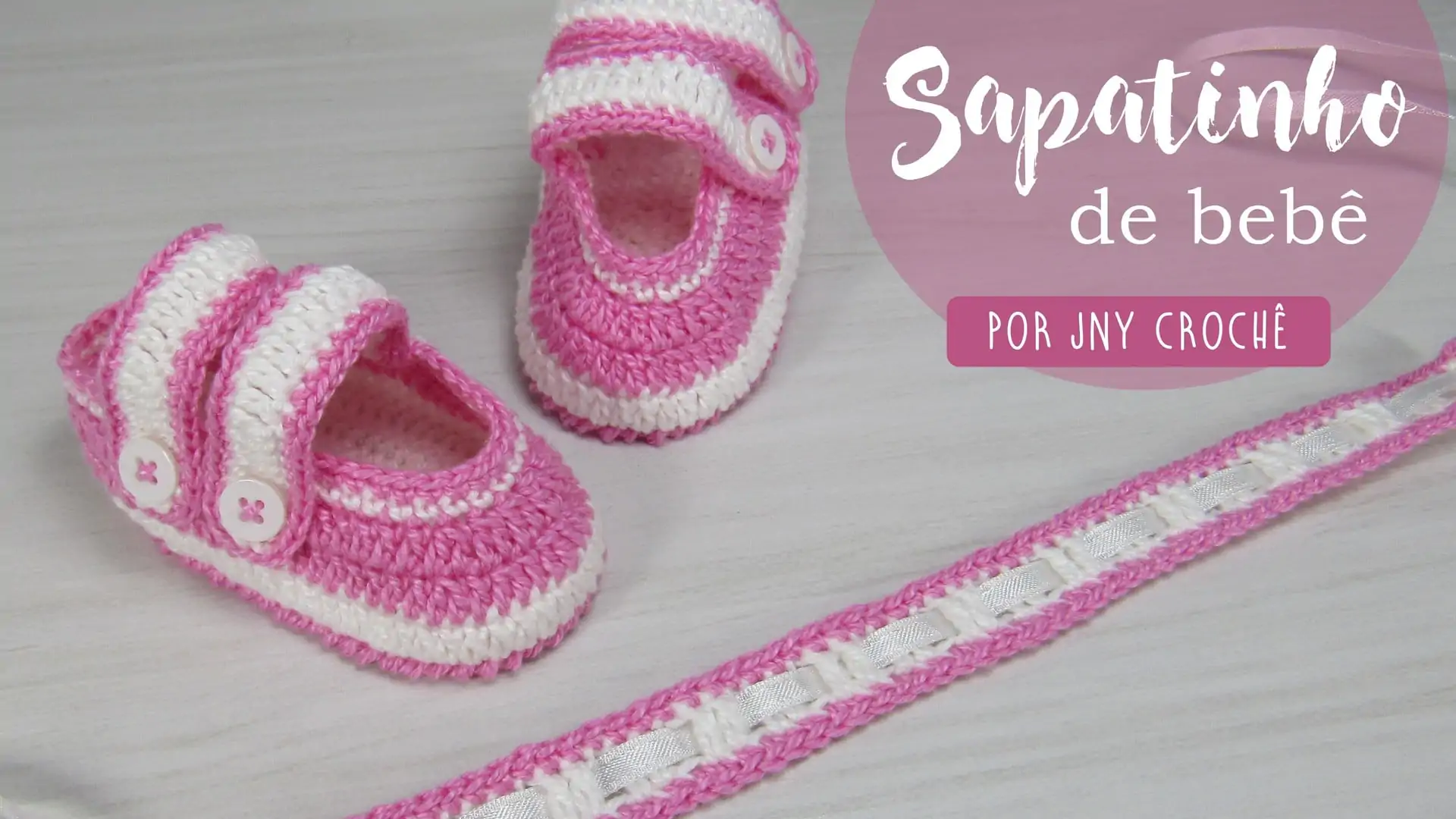 Sapatinho de bebê de crochê | Rosa | CLUB