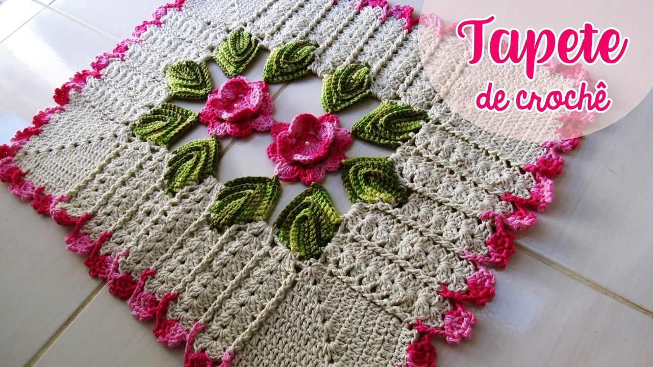 Tapete de crochê | Roseira | CLUB