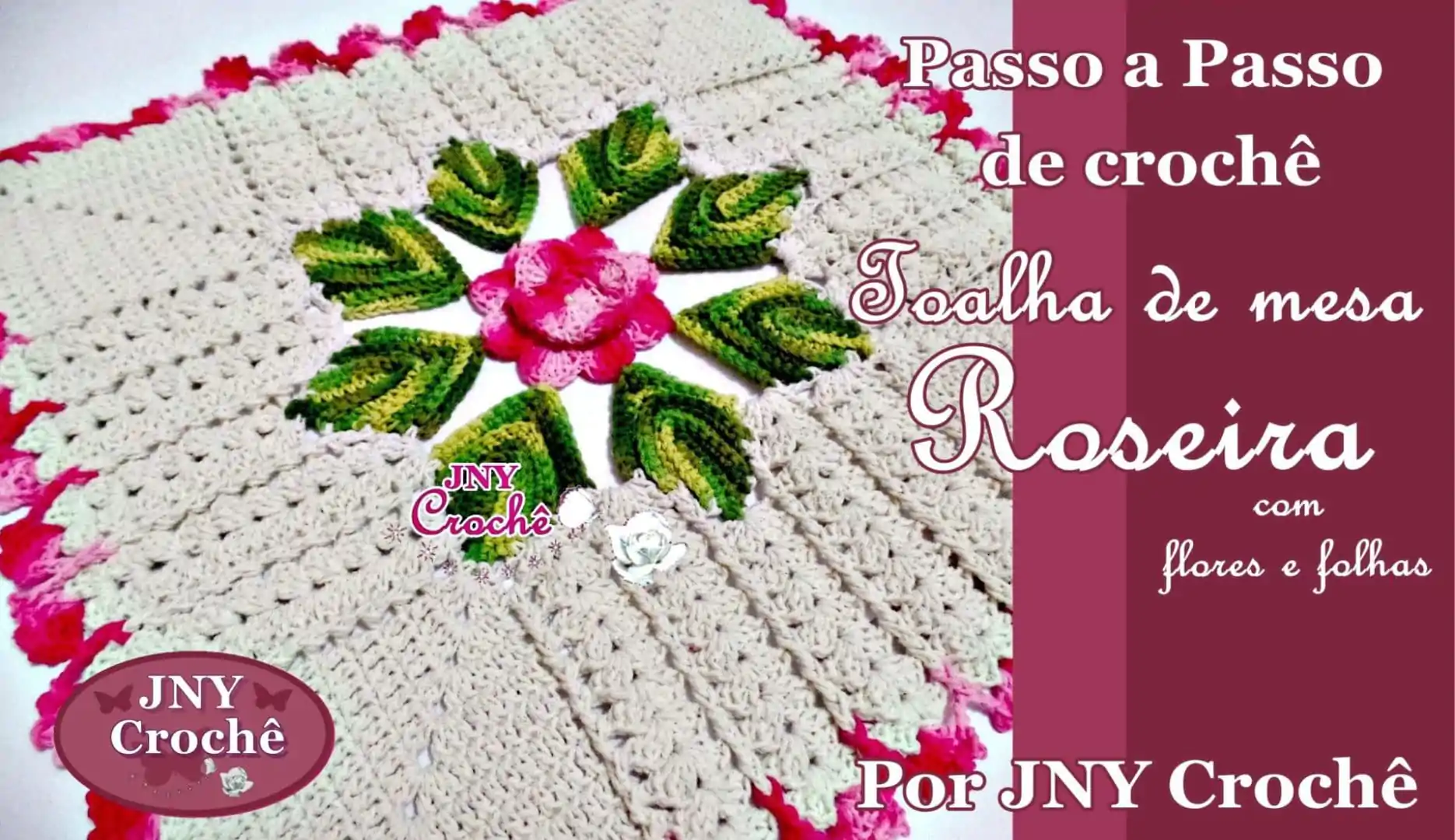 Toalha de mesa Roseira de crochê