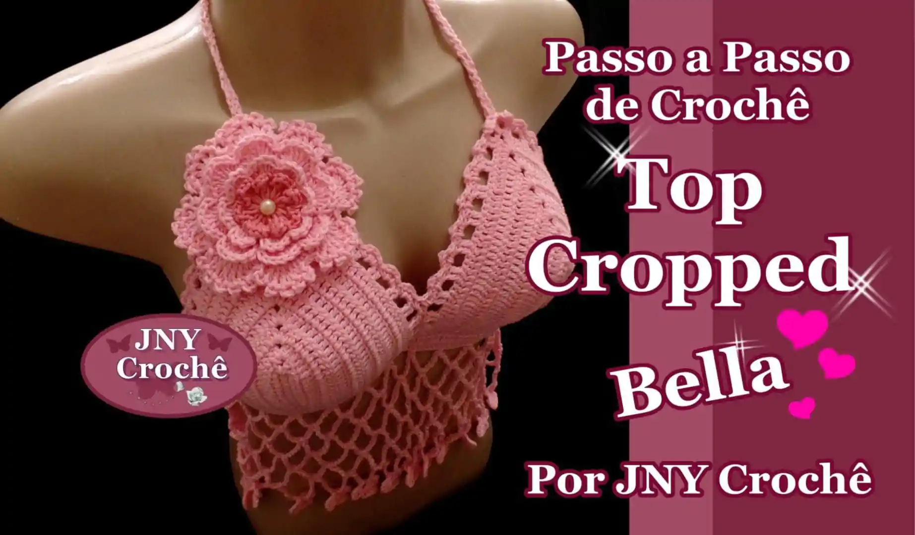 Top Cropped de crochê Bella