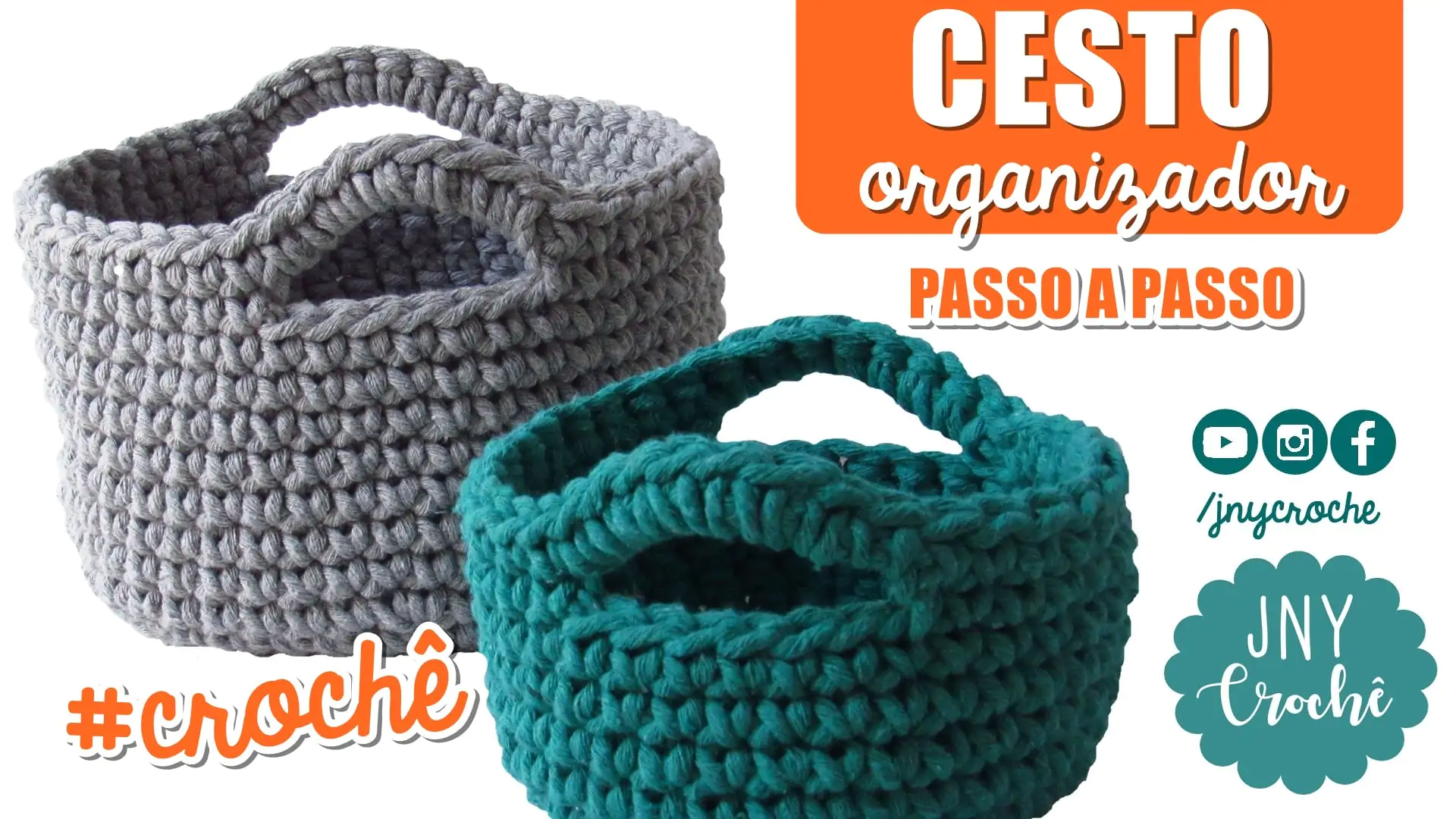 Cesto organizador de crochê | passo a passo