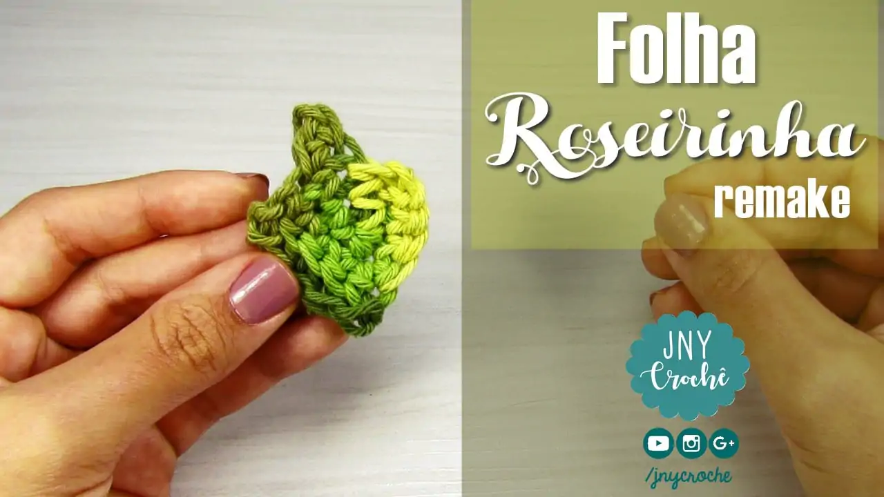 Folha feita em crochê | Roseirinha