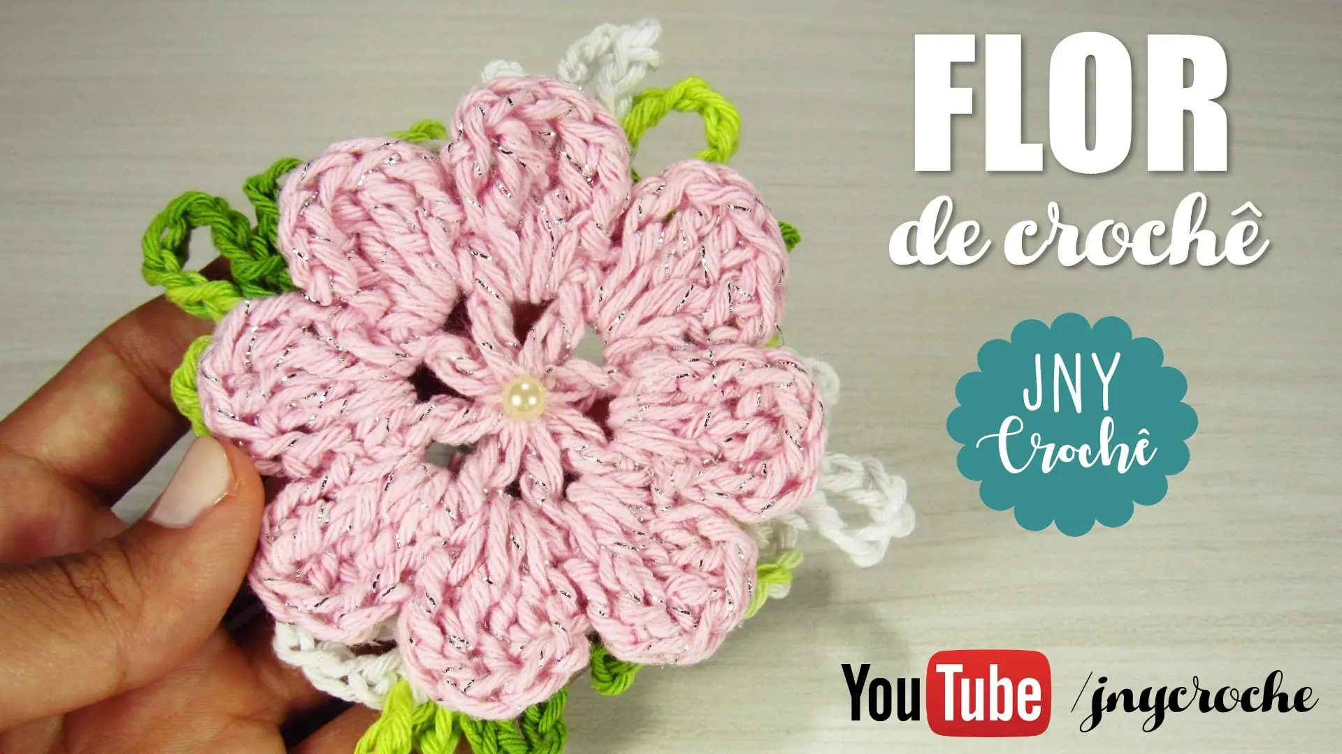 Flor de crochê para tapete