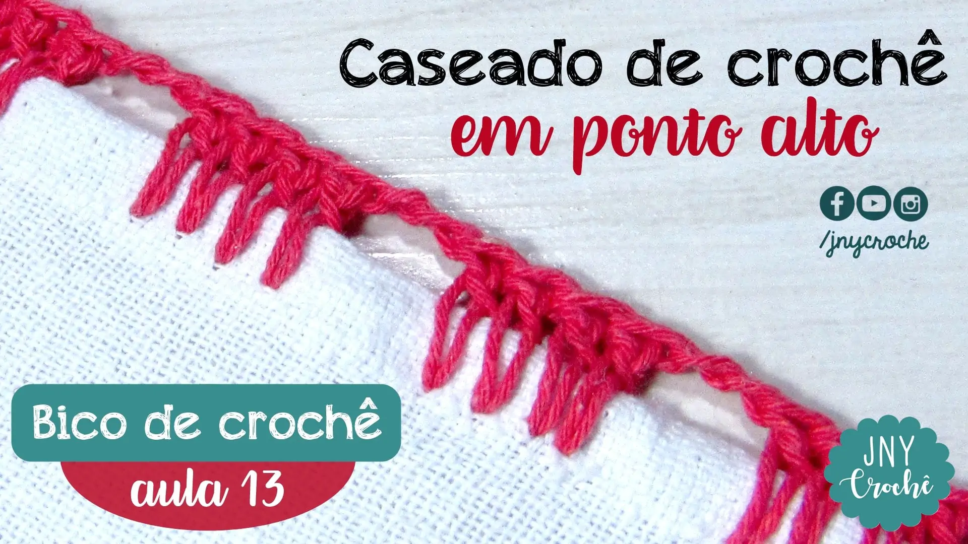 Bico de crochê simples, fácil e rápido para iniciantes – Aula 13