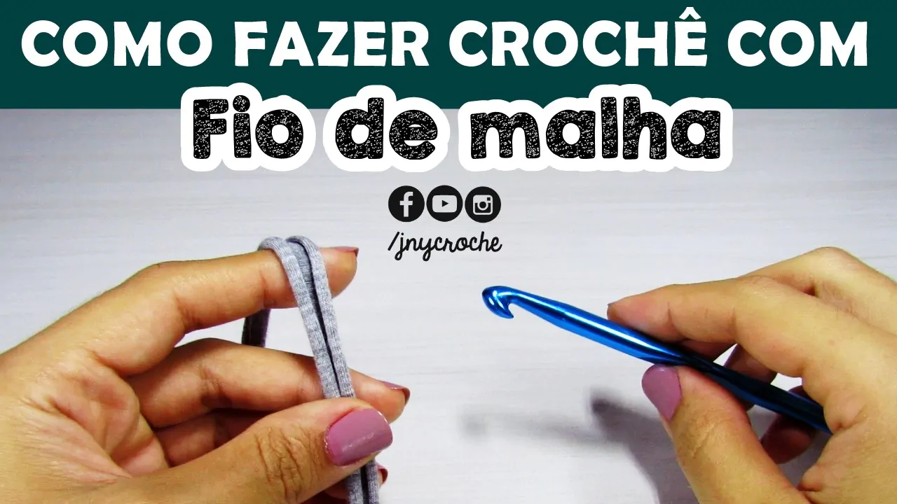 crochê com fio de malha