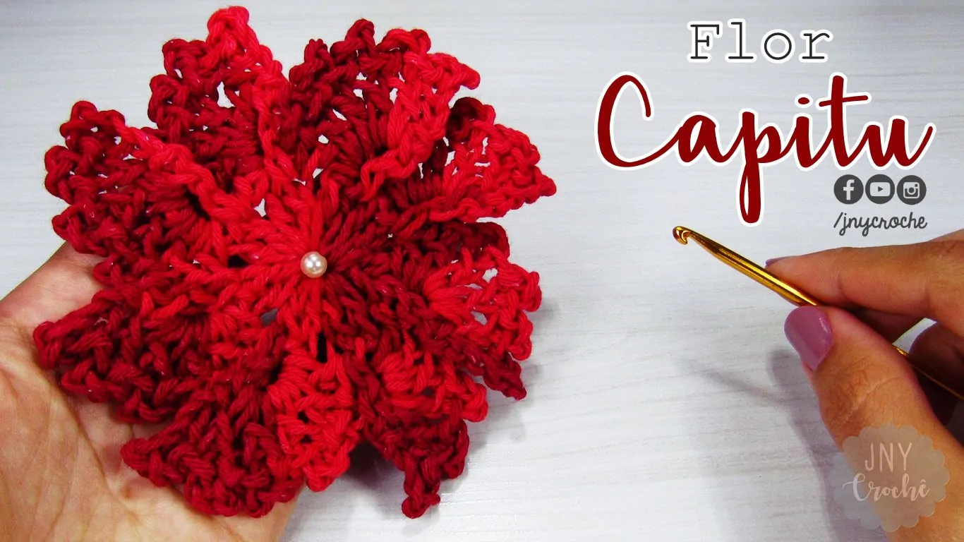 Flor de crochê Capitu | CLUB