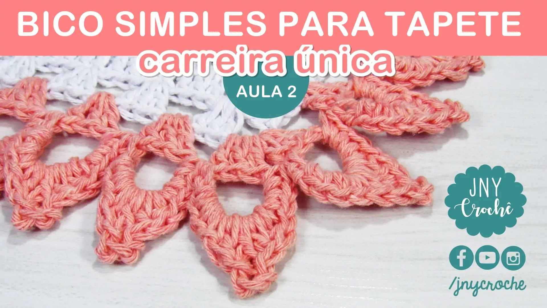 Bico de crochê simples, fácil e rápido para tapete – Aula 2