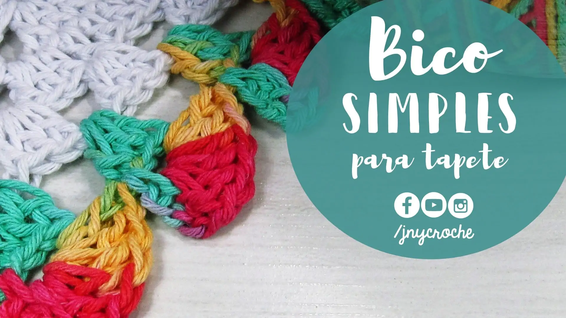 Bico de crochê simples, fácil e rápido para tapete – Aula 4